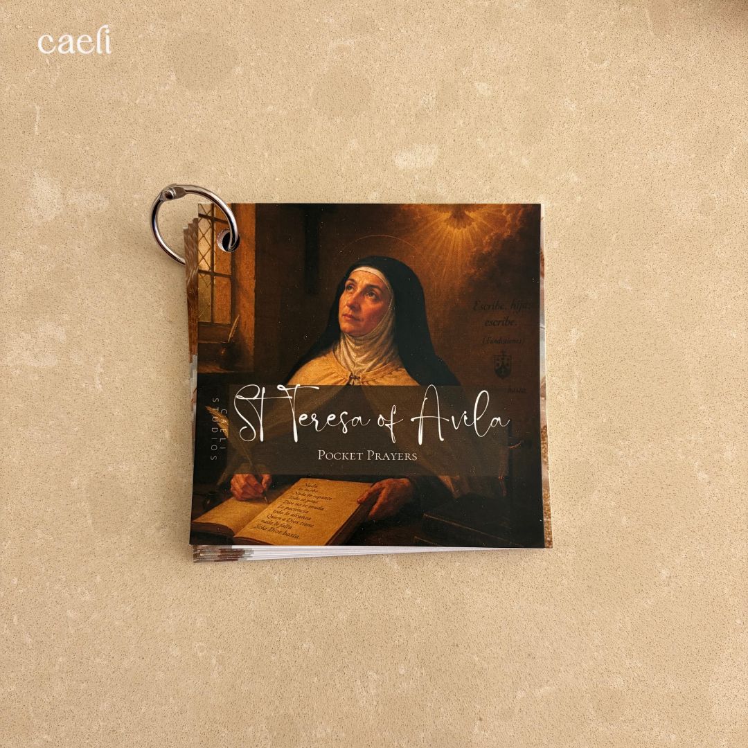 Pocket Prayers - St Teresa of Avila | 14-Page Guide with Binding Ring | Portable Prayers