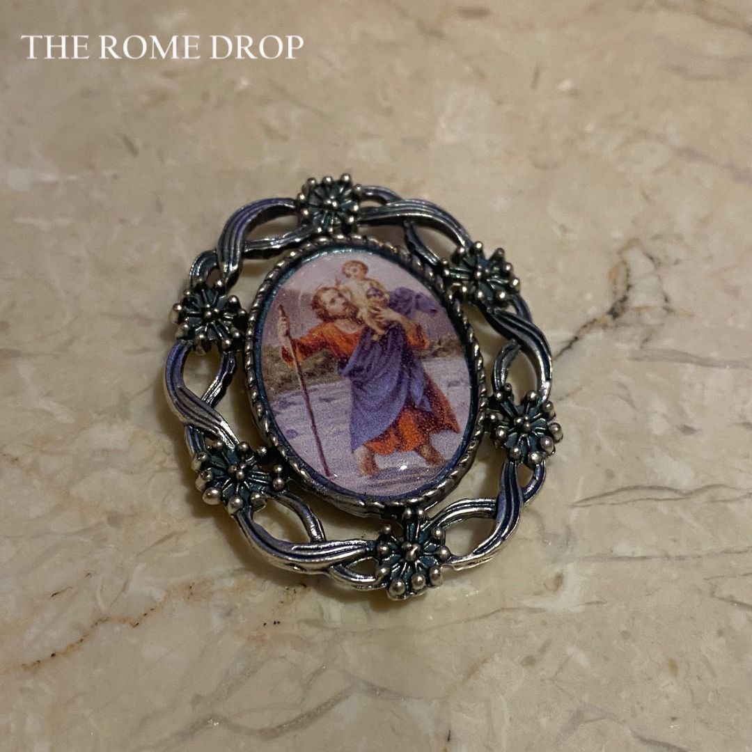 Rome Drop: Colour St Christopher Magnet