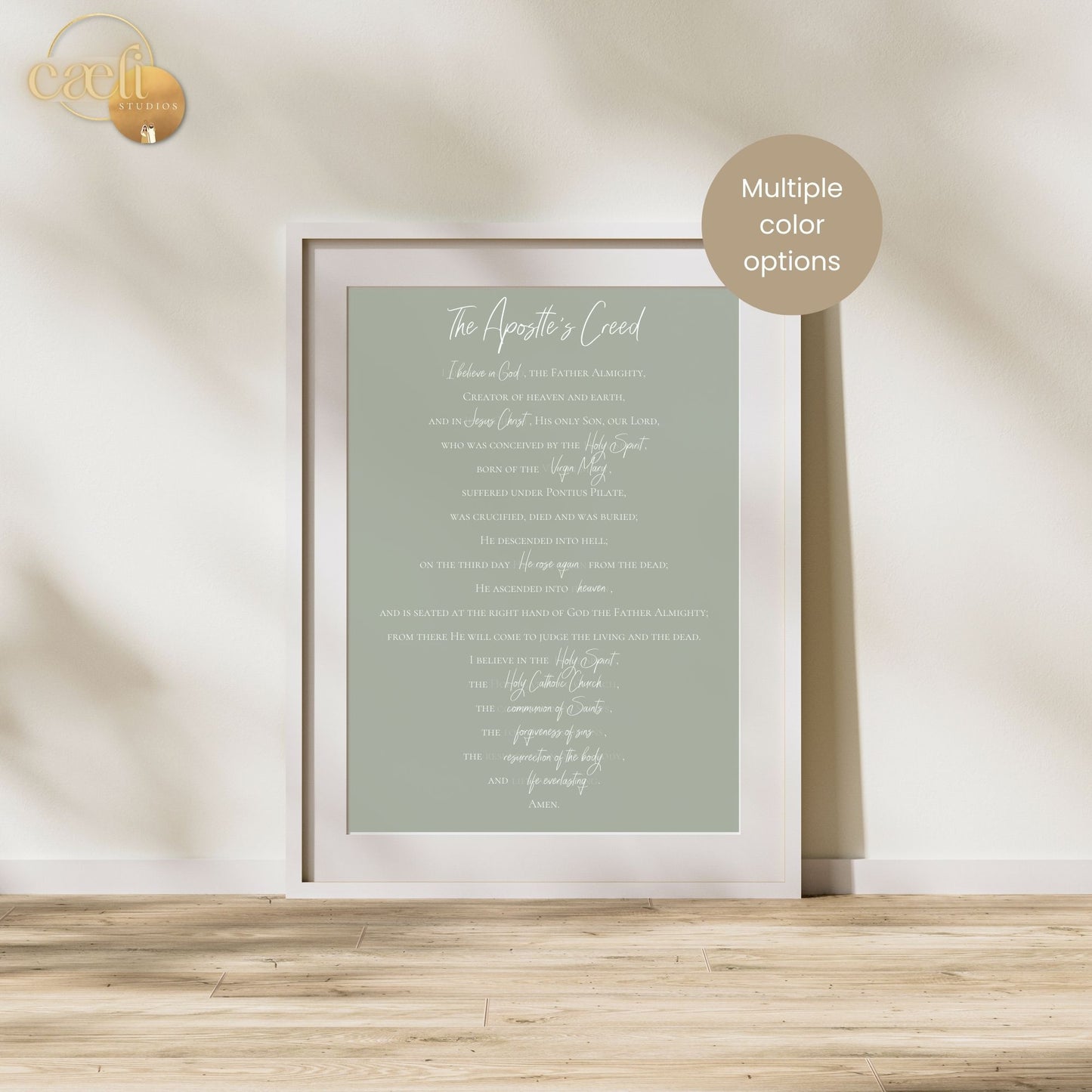 Apostle's Creed Prayer | Wall Art | Printable Prayer Card
