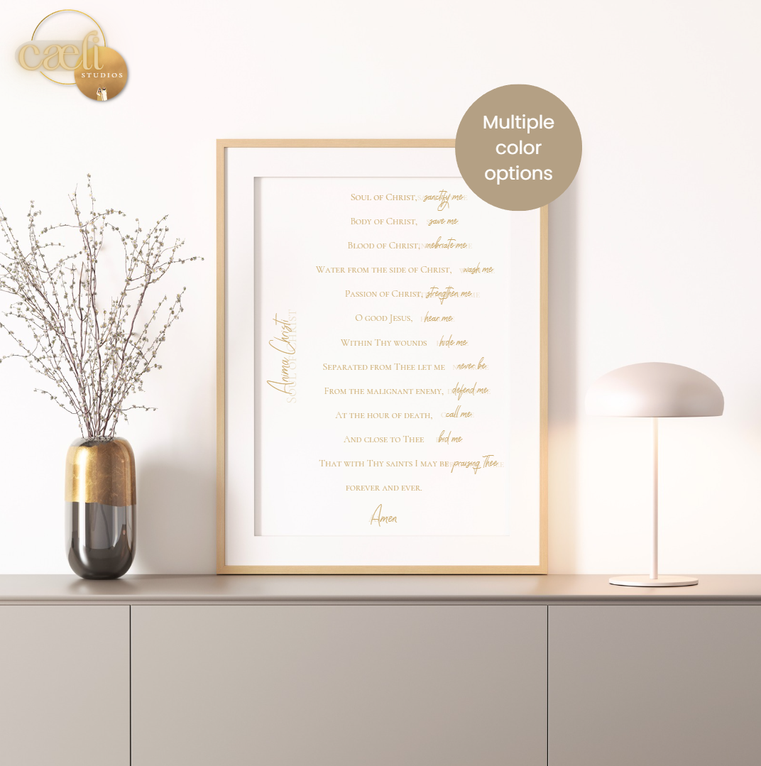 Anima Christi Prayer | Wall Art | Printable Prayer Card