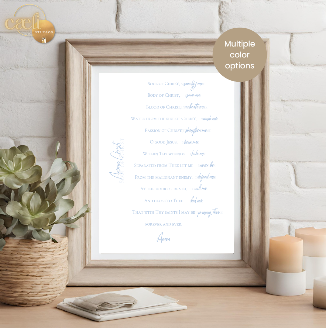 Anima Christi Prayer | Wall Art | Printable Prayer Card