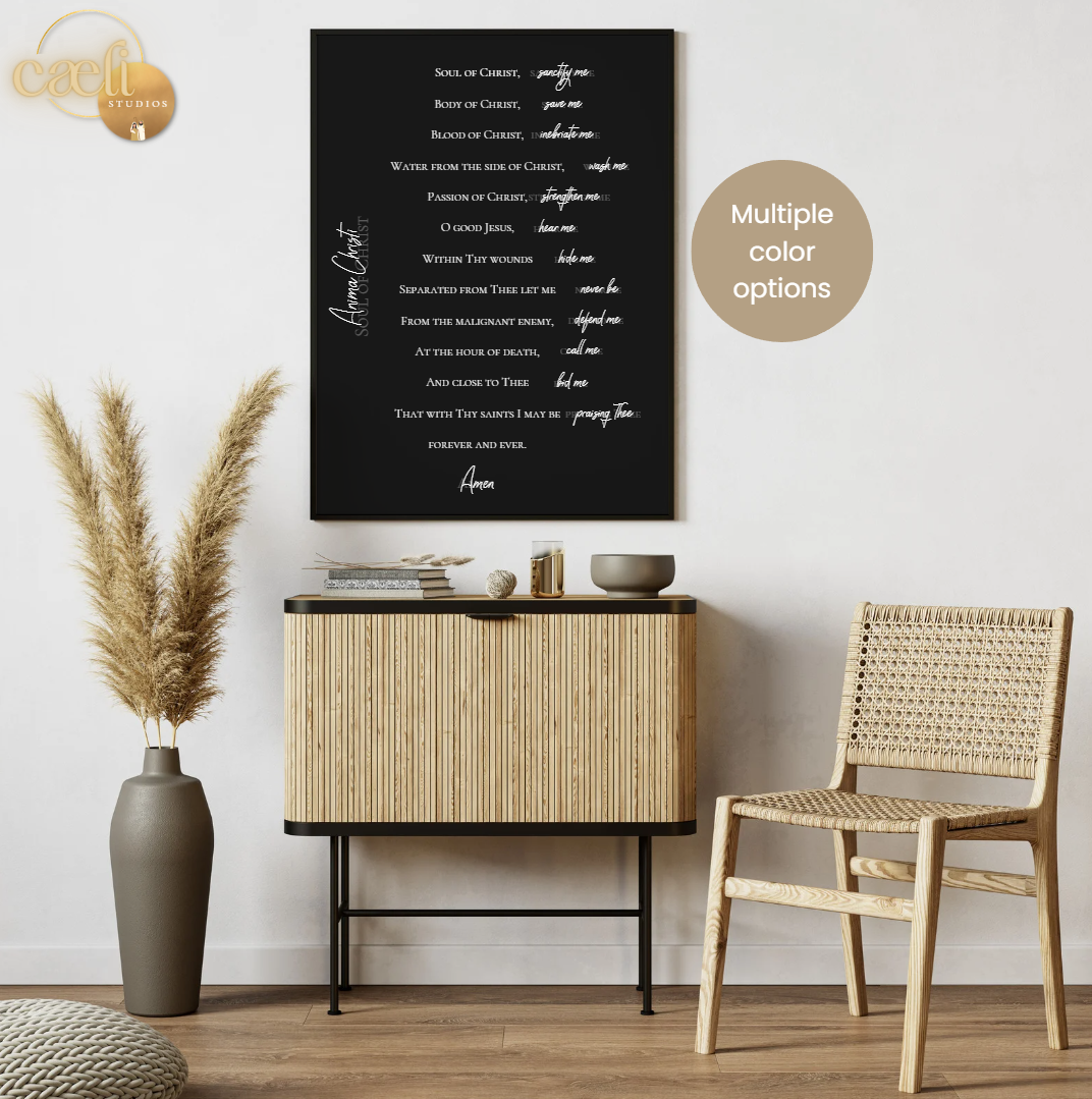 Anima Christi Prayer | Wall Art | Printable Prayer Card