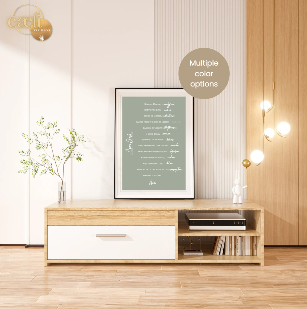 Anima Christi Prayer | Wall Art | Printable Prayer Card