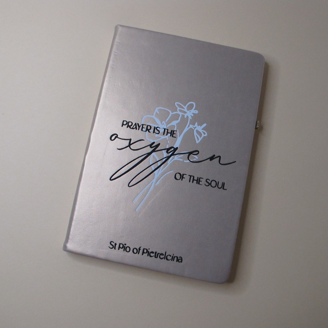 Padre Pio Oxygen Quote | A5 Notebook | Personaliseable