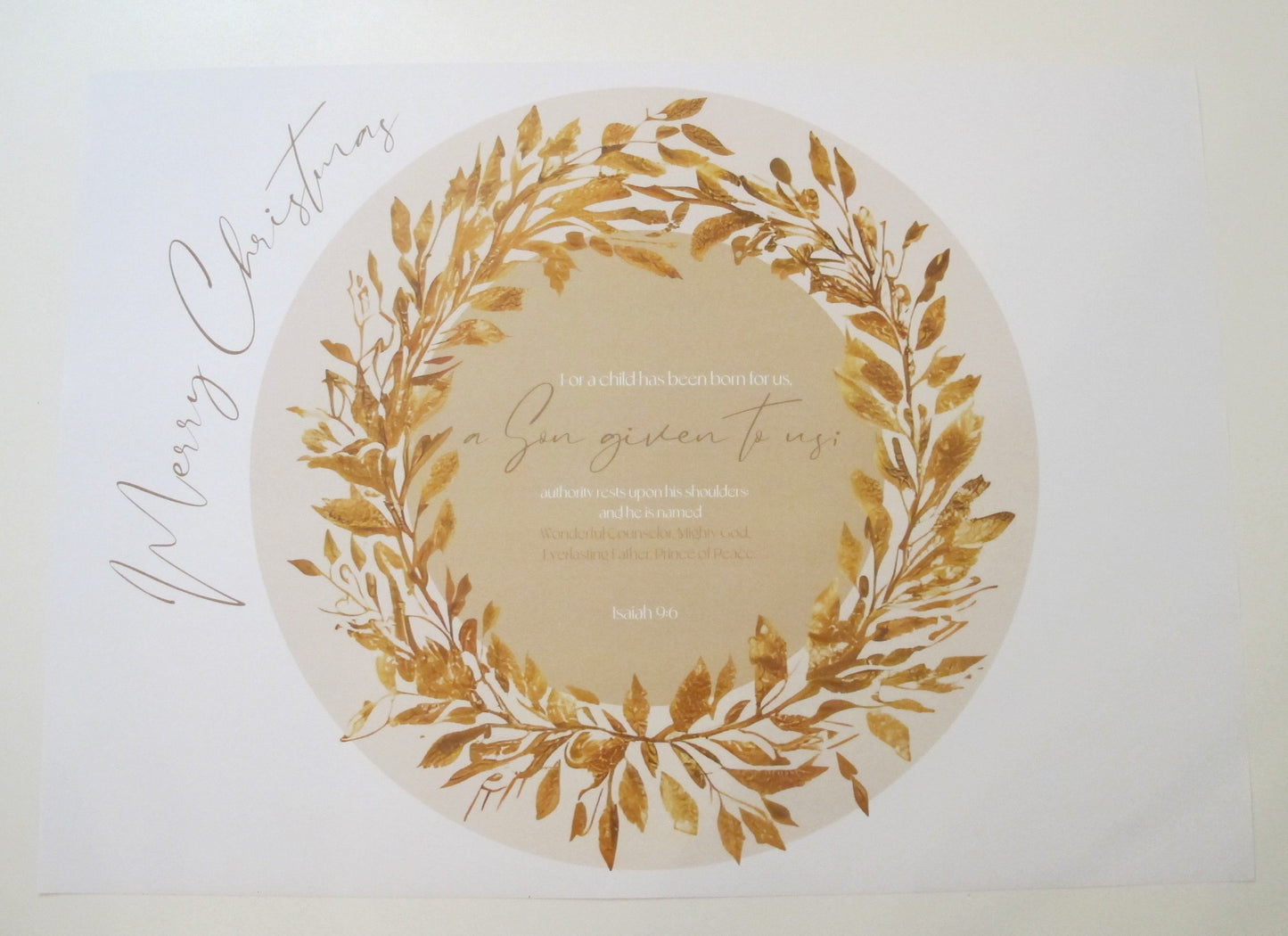 Christmas Scripture Placemats | Disposable A3 Paper Sets of 6 or 8 | Festive and Inspirational