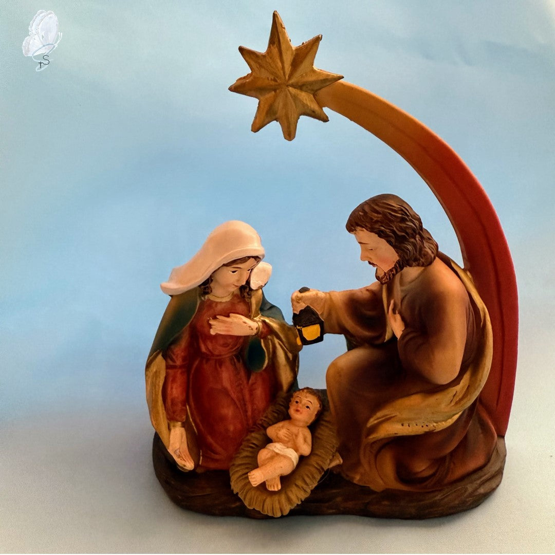 14-cm Nativity Scene - Holy Family with Shooting Star