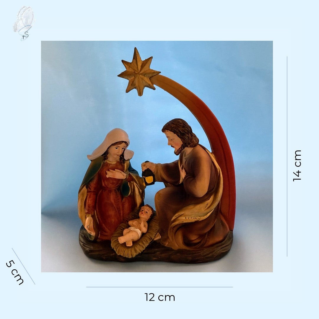 14-cm Nativity Scene - Holy Family with Shooting Star