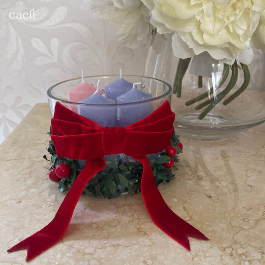The Advent Nest | Mini Advent and Christmas Wreath | Compact Modern Advent Wreath | 2 Colours Available