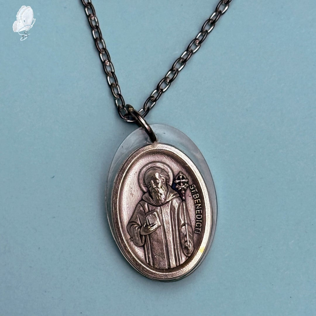 Saint Medal Costume Jewellery Silver Necklaces