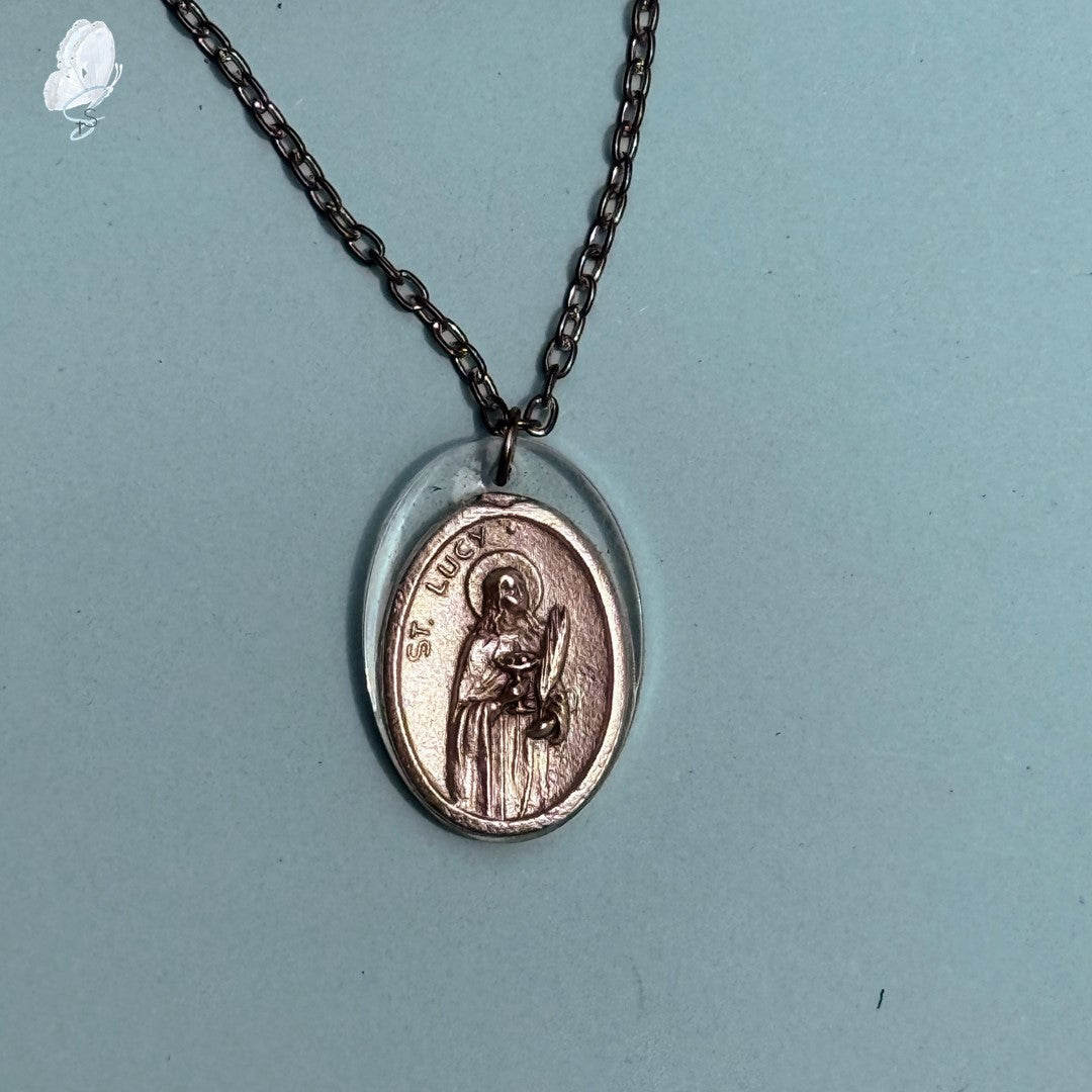 Saint Medal Costume Jewellery Silver Necklaces