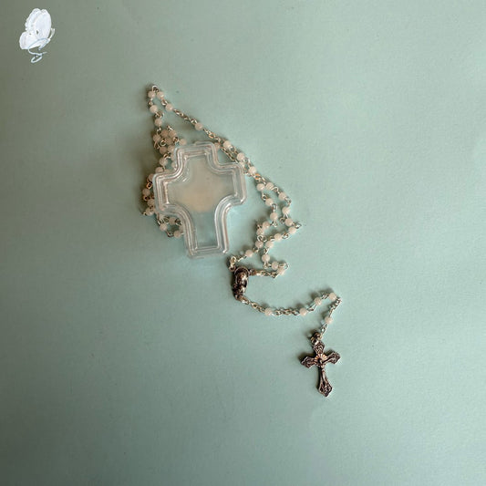 Tiny Bead Rosary with Detailed Crucifix in Gift Box