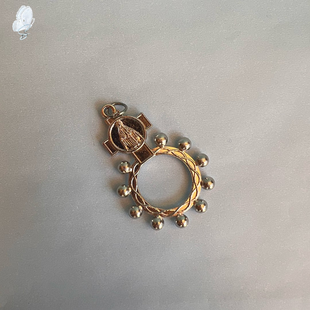 Traditional Silver Rosary Ring
