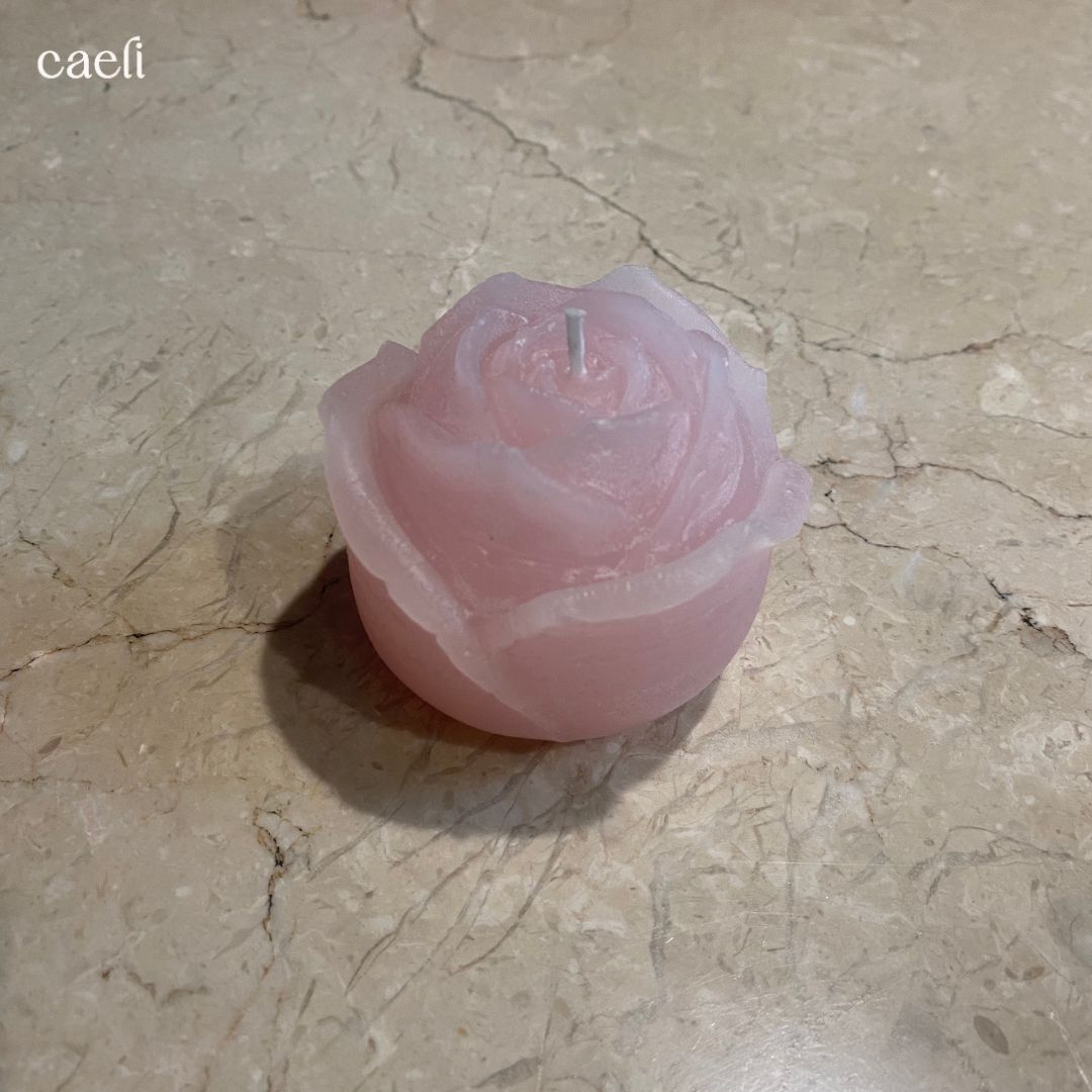 Thérèse’s Rose Candle | Unscented Rose-Shaped Candle | Multiple Colours Available