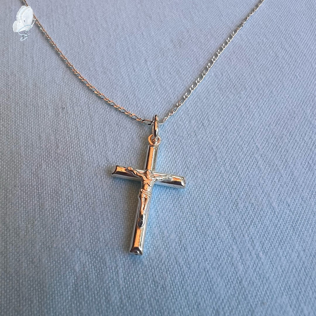 Sterling Silver Necklace with Crucifix