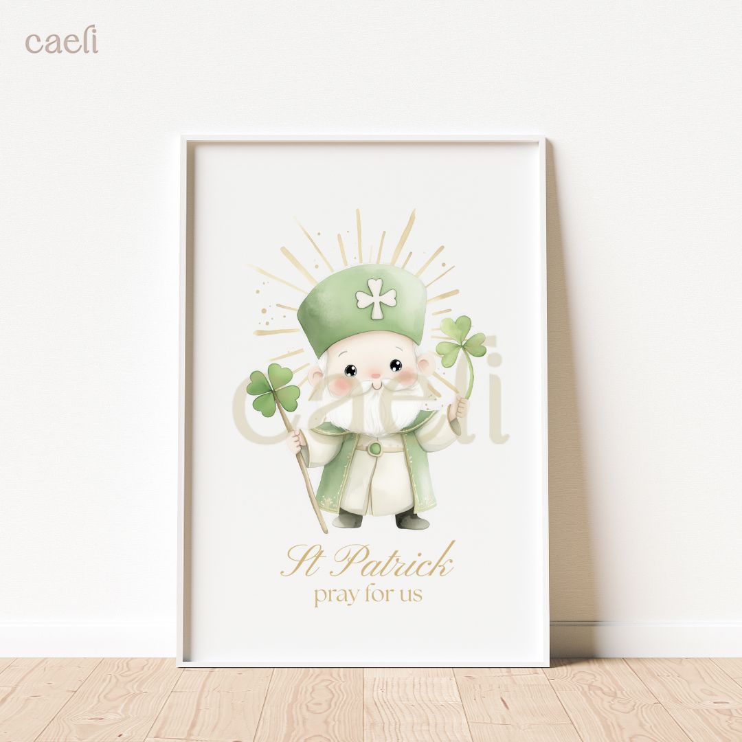 Holy Heroes Cartoon Saints Wall Art | Pick your favourite Saint! | A4 Wall Art
