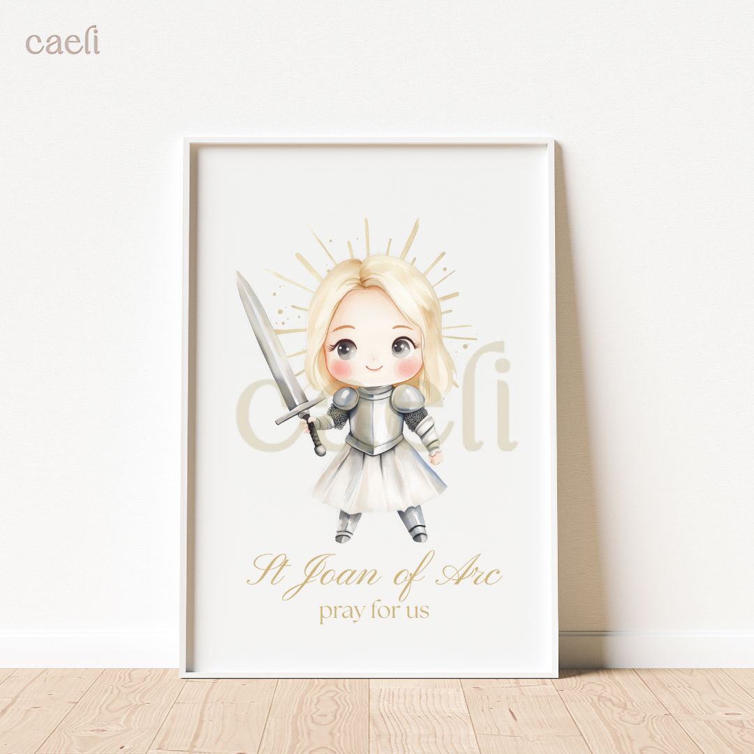 Holy Heroes Cartoon Saints Wall Art | Pick your favourite Saint! | A4 Wall Art