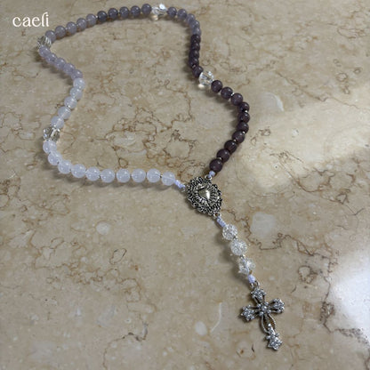 Lumen Rosary | 5 Decade Full Rosary | Dark to Light Beads
