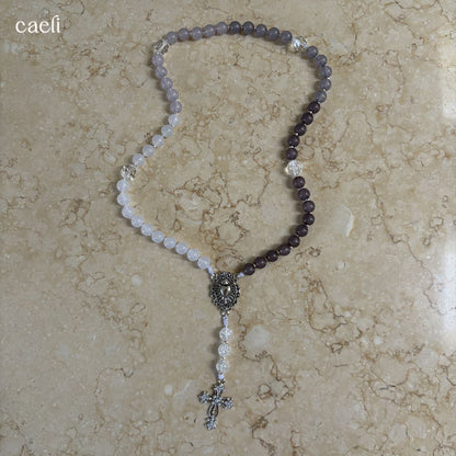 Lumen Rosary | 5 Decade Full Rosary | Dark to Light Beads