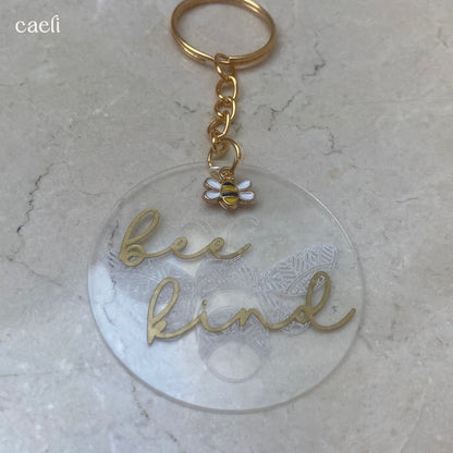 Busy Bee Collection | Bee Kind Acrylic Key Ring | Christian Acrylic Keychain