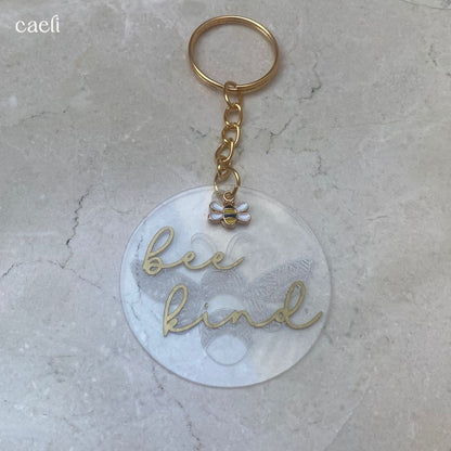 Busy Bee Collection | Bee Kind Acrylic Key Ring | Christian Acrylic Keychain