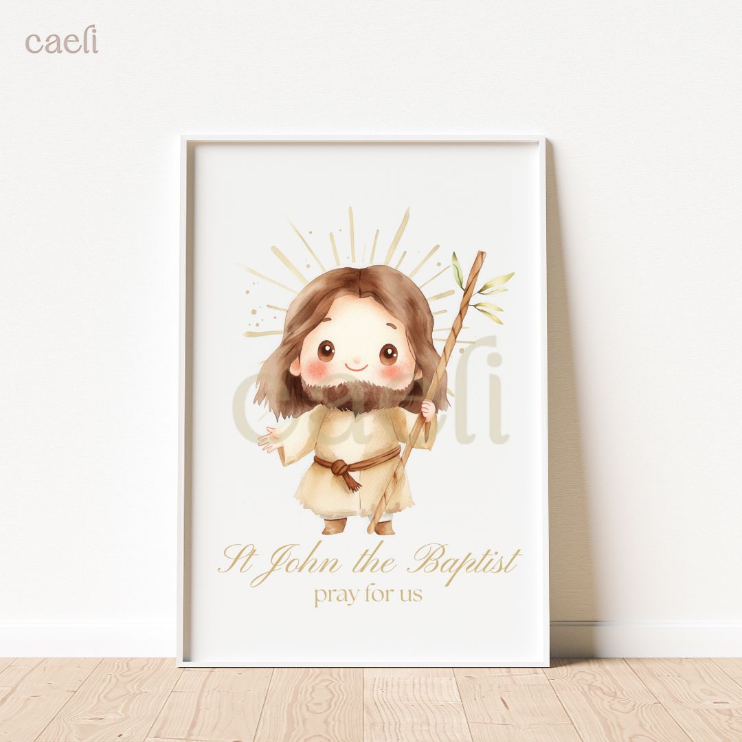 Holy Heroes Cartoon Saints Wall Art | Pick your favourite Saint! | A4 Wall Art