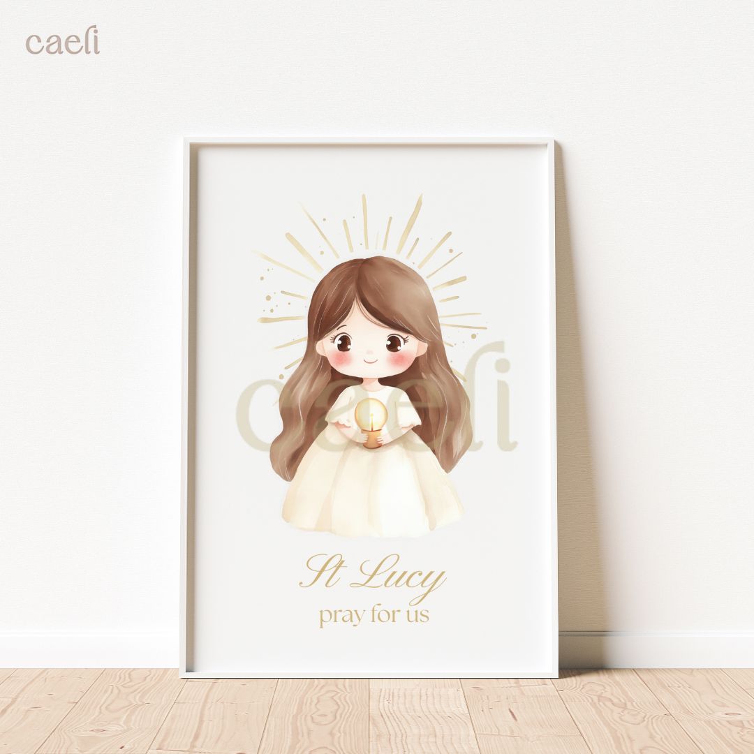 Holy Heroes Cartoon Saints Wall Art | Pick your favourite Saint! | A4 Wall Art