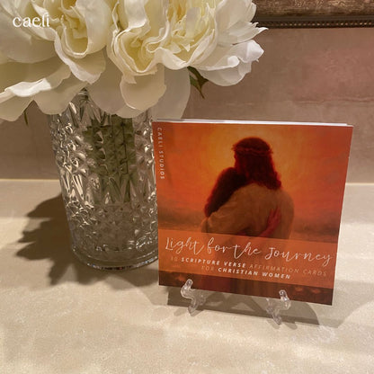 Light for the Journey | 30 Scripture Verse Affirmation Cards for Christian Women
