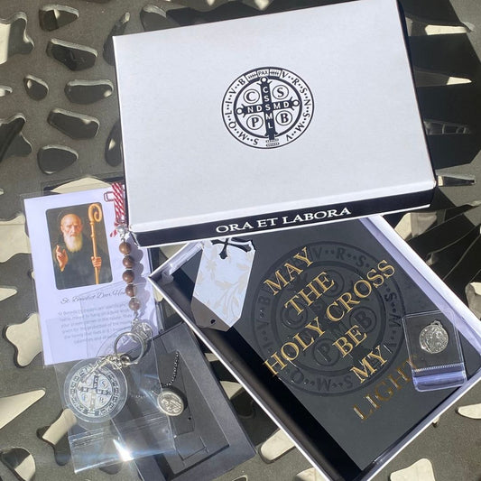 SAINT BOX: Benedict's Ora et Labora Gift Box | Midi St Benedict Gift Box | Confirmation Gift
