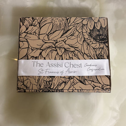 SAINT BOX: Assisi Chest Gift Box |  Midi St Francis of Assisi Gift Box | Confirmation Gift Set