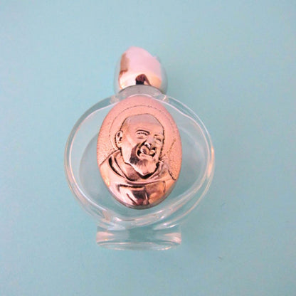 Glass Holy Water Bottle with Silver Lid – Elegant Keepsake