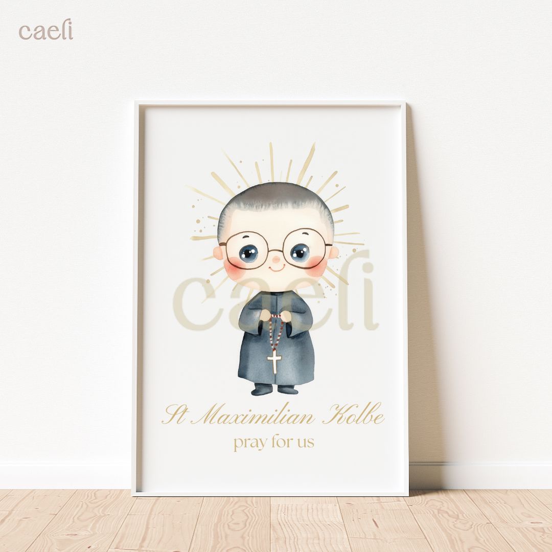 Holy Heroes Cartoon Saints Wall Art | Pick your favourite Saint! | A4 Wall Art