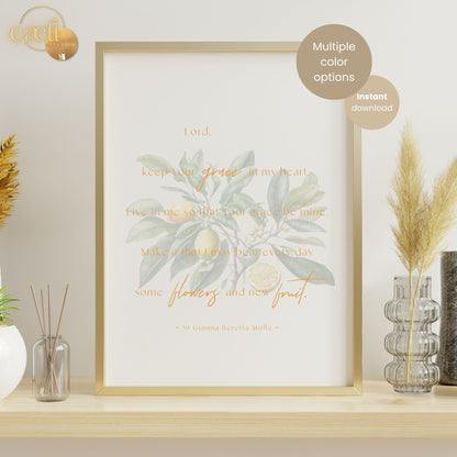 St Gianna Beretta Molla Quote | Wall Art