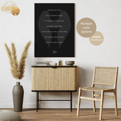 O Angel of God | Wall Art | Printable Prayer Card