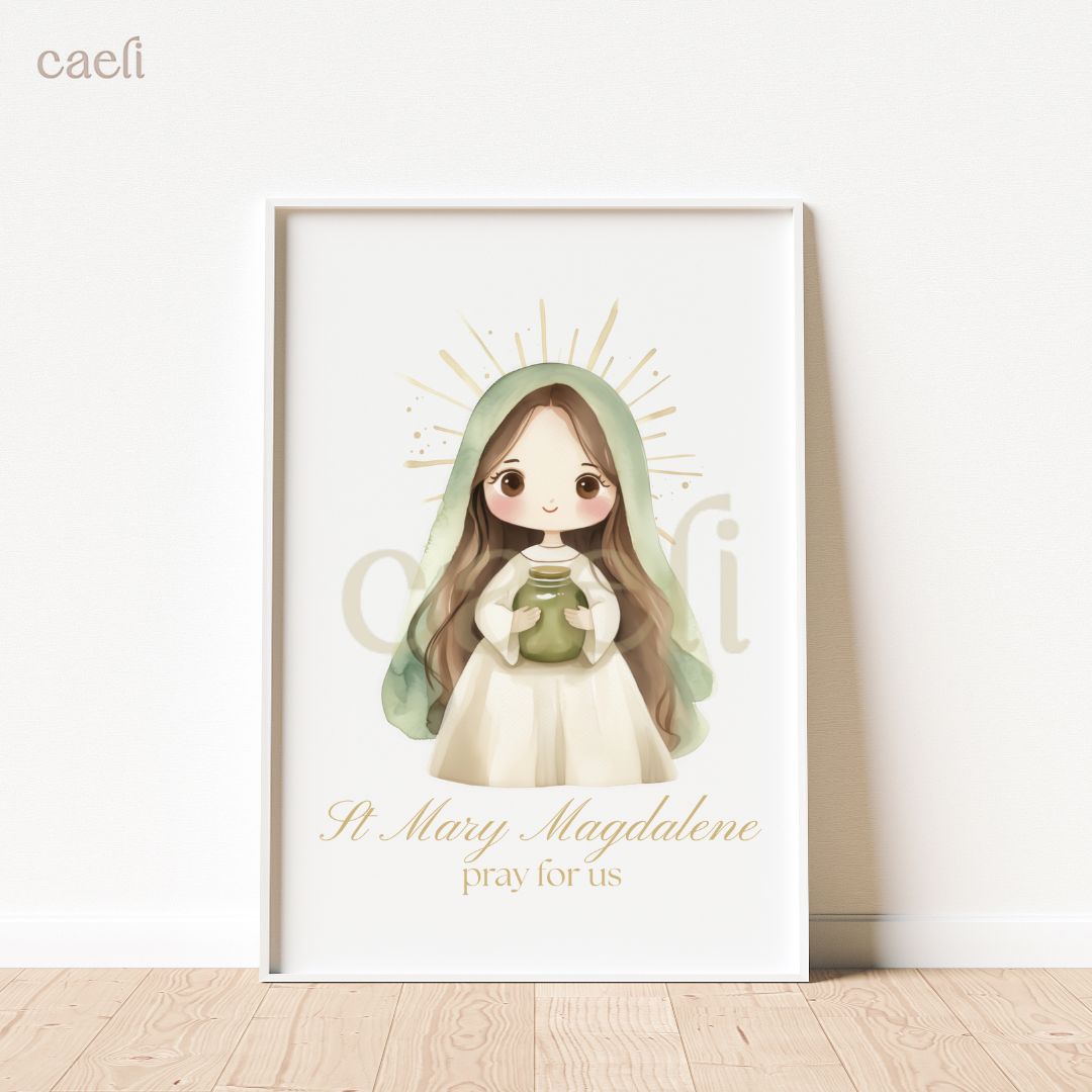 Holy Heroes Cartoon Saints Wall Art | Pick your favourite Saint! | A4 Wall Art