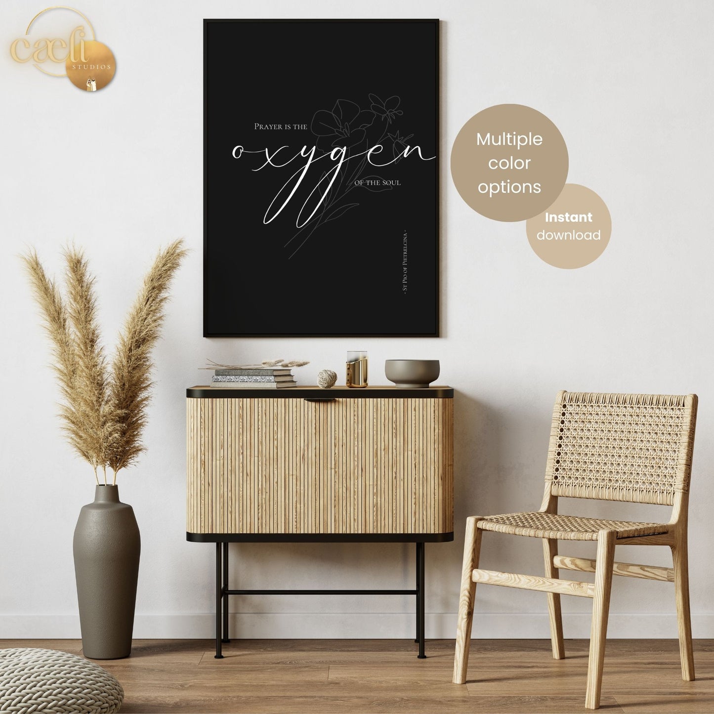Padre Pio Oxygen Quote | Saint Pio of Pietrelcina | Wall Art