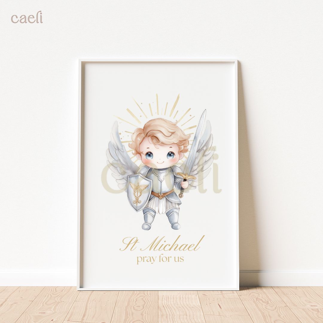 Holy Heroes Cartoon Saints Wall Art | Pick your favourite Saint! | A4 Wall Art