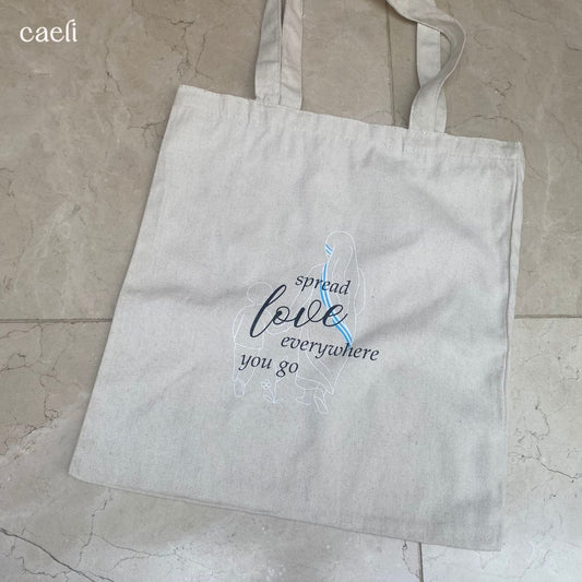 Beige Christian Tote Bag with Mother Teresa Quote | Faith-Inspired Bag for Everyday Use