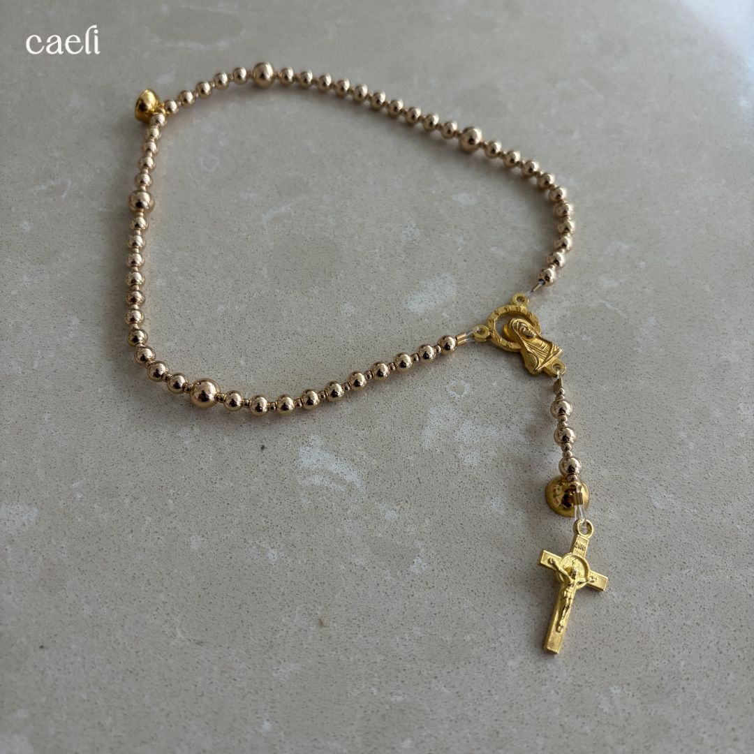 The Carina Magnetic Rosary Bracelet | Full 5 decade Rosary Bracelet