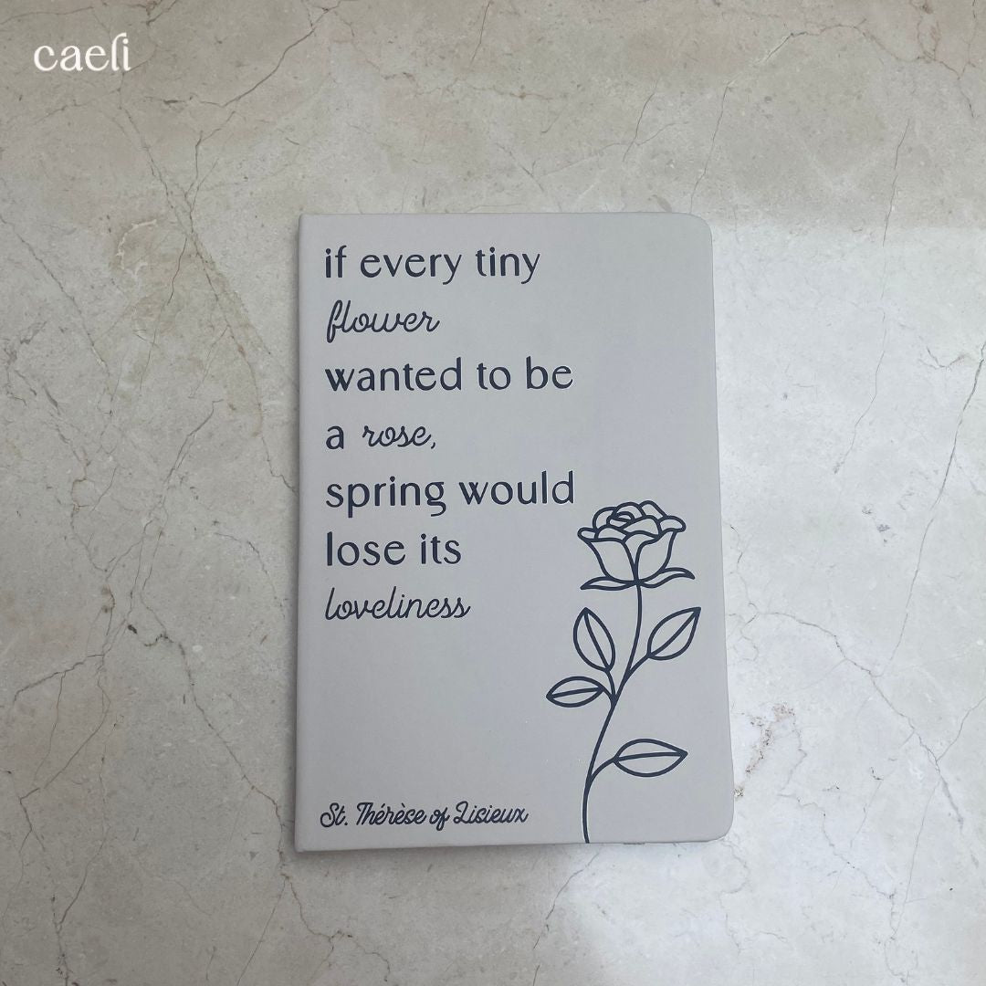St. Thérèse of Lisieux - Flower Quote | A5 Notebook | Personalisation Available