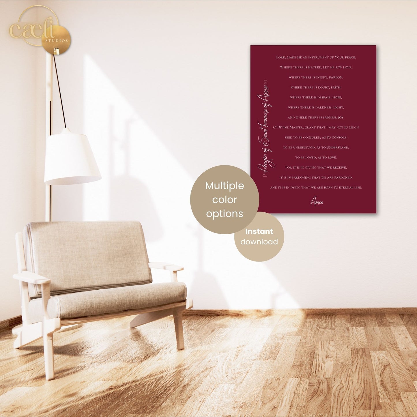 St. Francis of Assisi Prayer | Wall Art | Printable Prayer Card