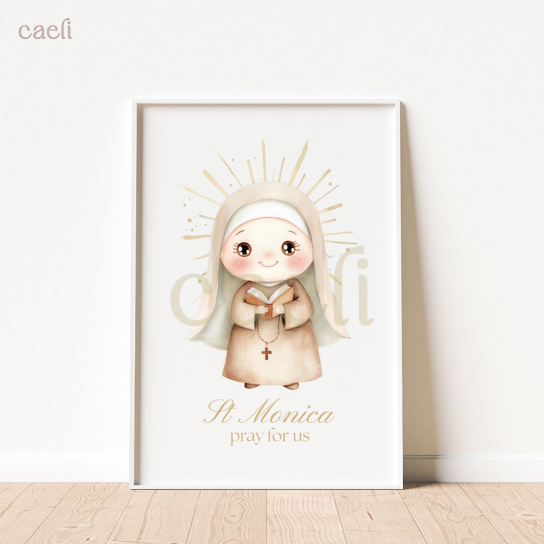 Holy Heroes Cartoon Saints Wall Art | Pick your favourite Saint! | A4 Wall Art