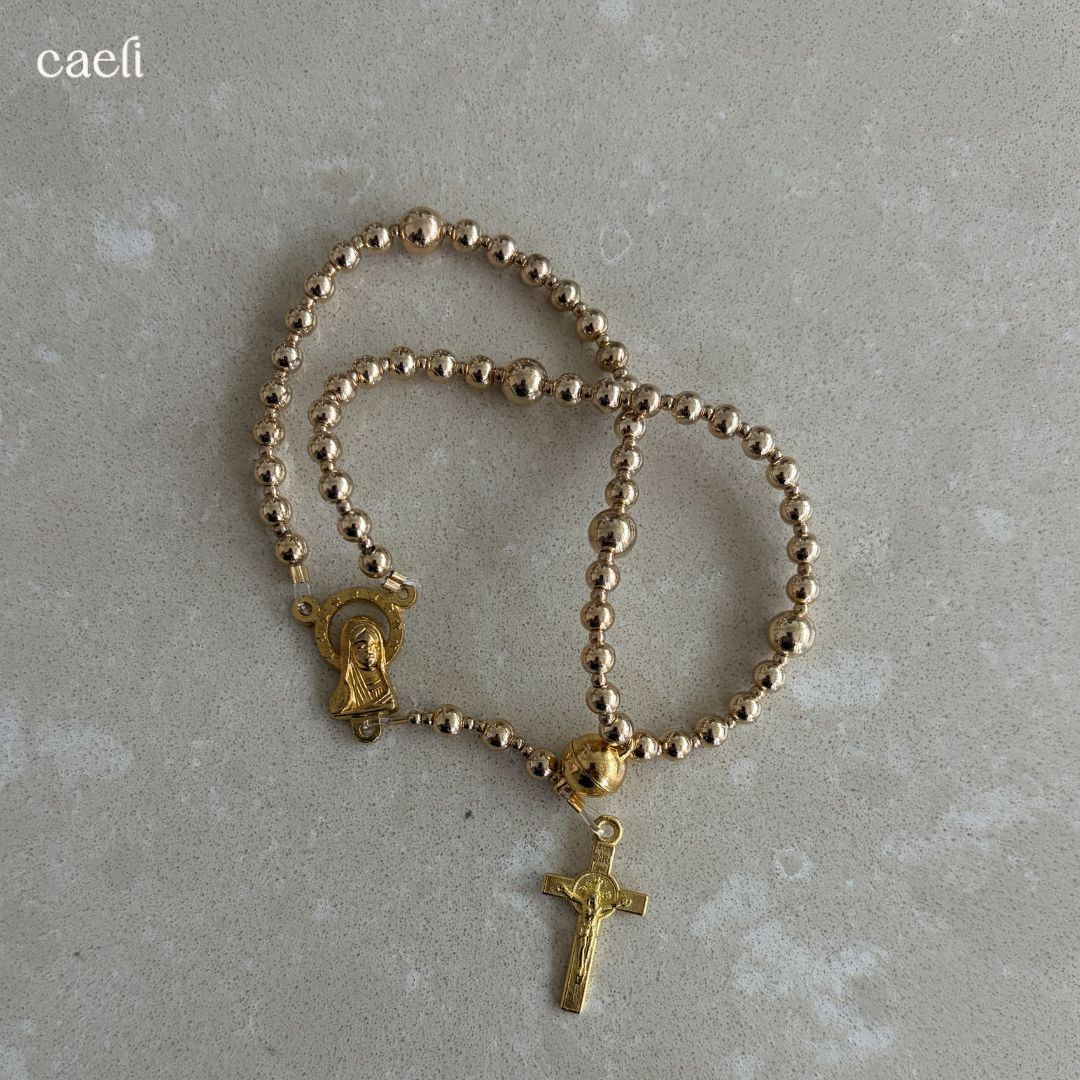 The Carina Magnetic Rosary Bracelet | Full 5 decade Rosary Bracelet