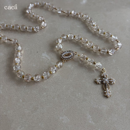 Aurum Rosary | 5 Decade Full Rosary | Gold Beads