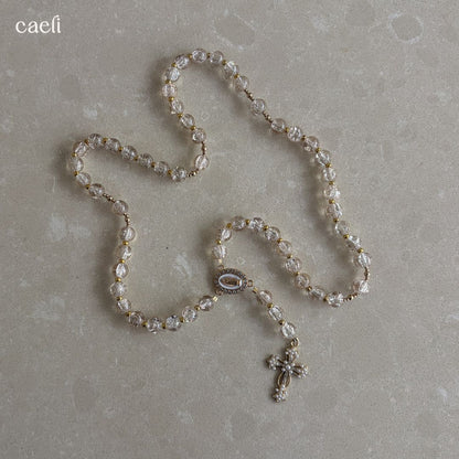 Aurum Rosary | 5 Decade Full Rosary | Gold Beads