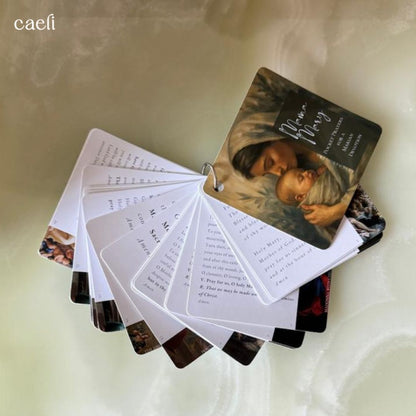 Pocket Prayers - Mary Prayers | 27-Page Prayer Guide with Binding Ring | Comprehensive and Portable