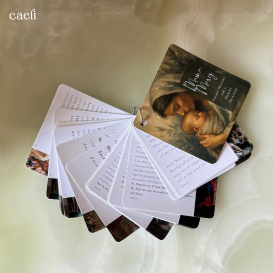 Pocket Prayers - Mary Prayers | 27-Page Prayer Guide with Binding Ring | Comprehensive and Portable
