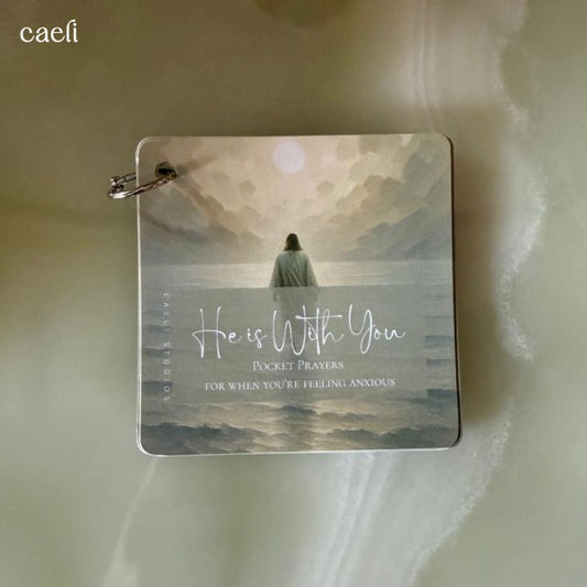 Pocket Prayers - Anxiety | 16-Page Guide with Binding Ring | He is with you | Portable Prayers