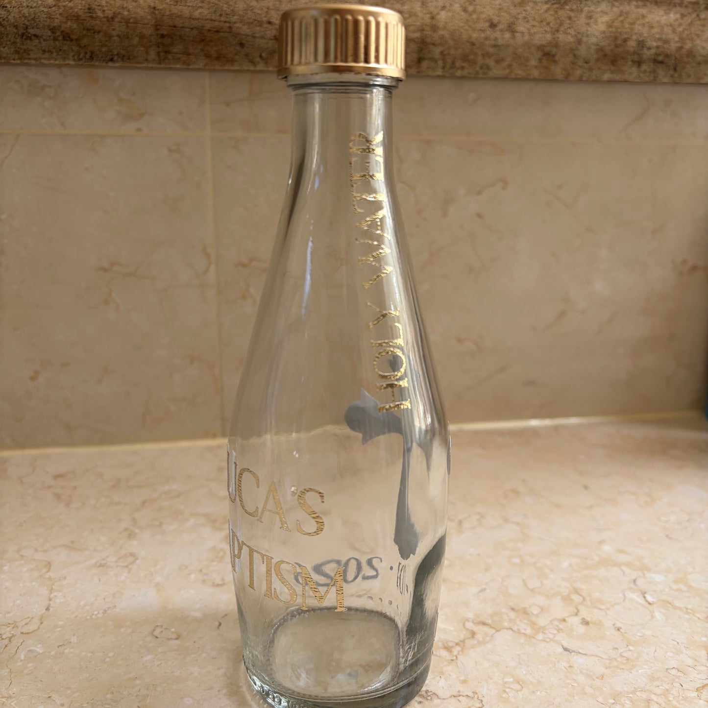 Custom Baptism Holy Water Bottles