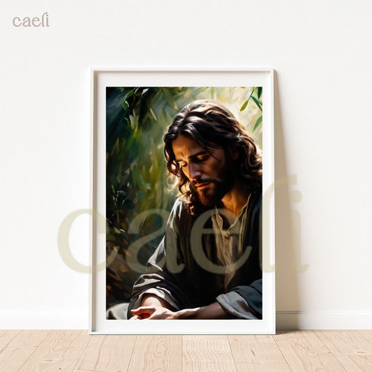 Pie Jesu Wall Art | Jesus prays | A4 Wall Art