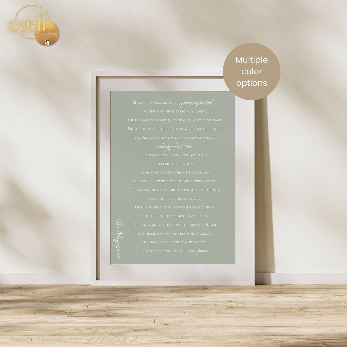 Magnificat Prayer | Luke 1:46-55 | Marian Devotion | Wall Art | Printable Prayer Card
